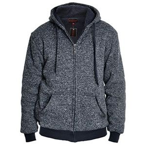 Espada Men's Full Zip Sherpa Lined Hoodie Jacket -